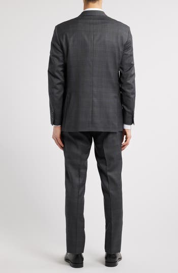 Flynn Classic Fit Grey Glen Plaid Wool Suit