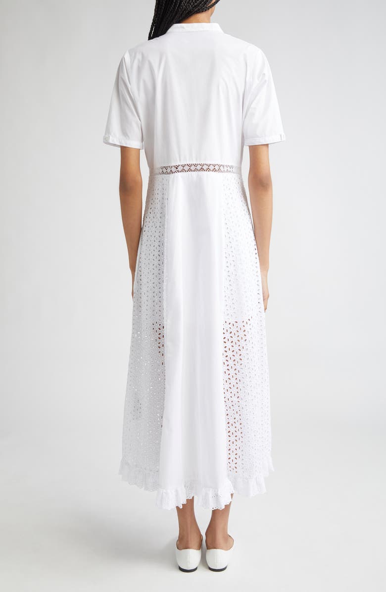 KÚR Spring Lace & Eyelet Inset Cotton Maxi Dress, Alternate, color,