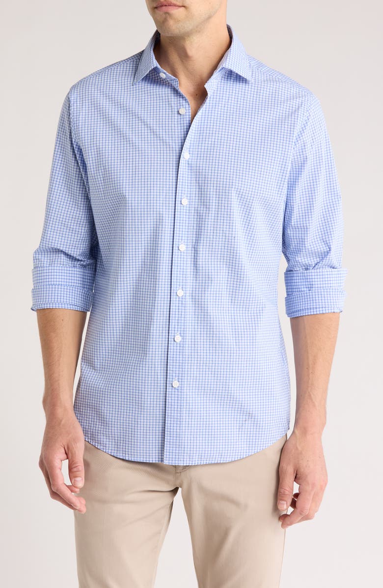 Rodd & Gunn Slope Hill Long Sleeve Button-Up Shirt, Main, color, Bluebell