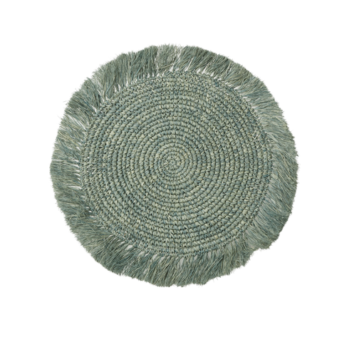 Woven Raffia Circular Placemats - Set of 4
