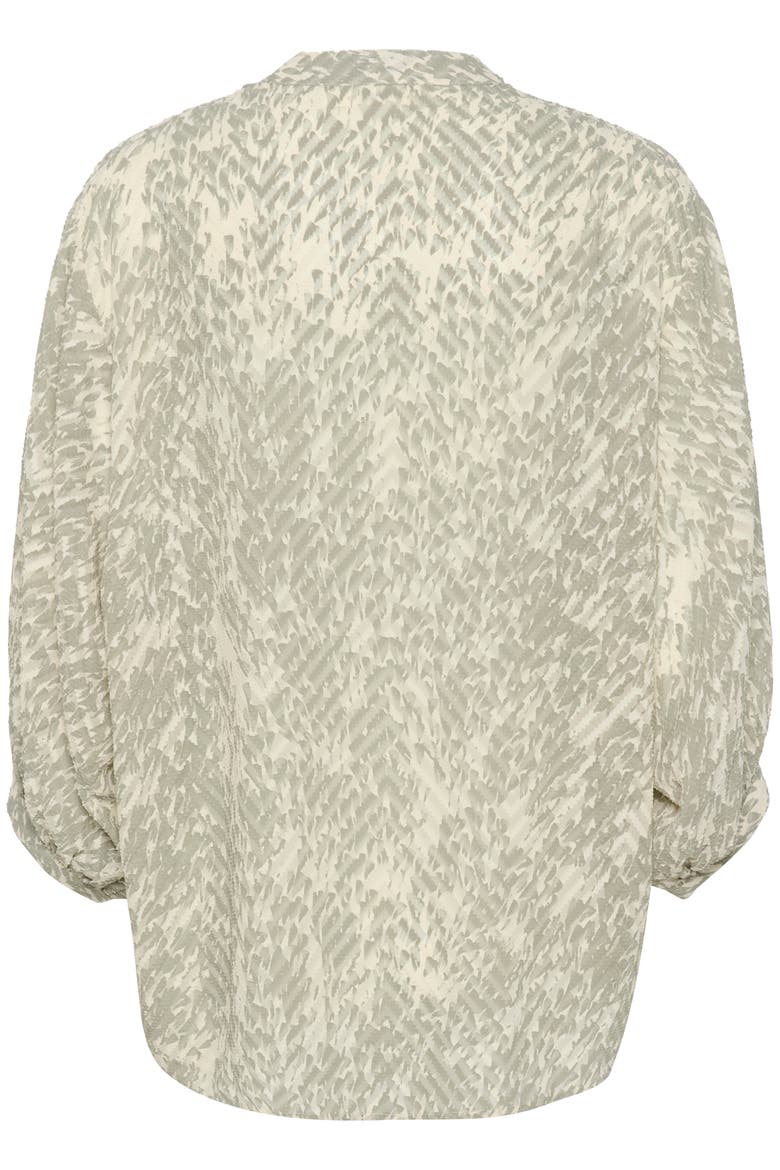 SLOsaka Notch Neck Cropped Sleeve Blouse, Alternate, color, Shadow Drop Print