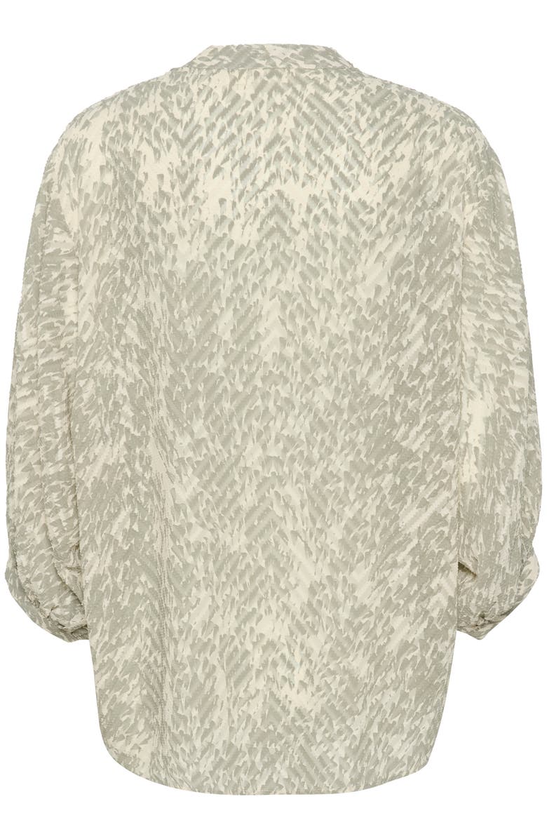 Soaked in Luxury SLOsaka Notch Neck Cropped Sleeve Blouse, Alternate, color, Shadow Drop Print