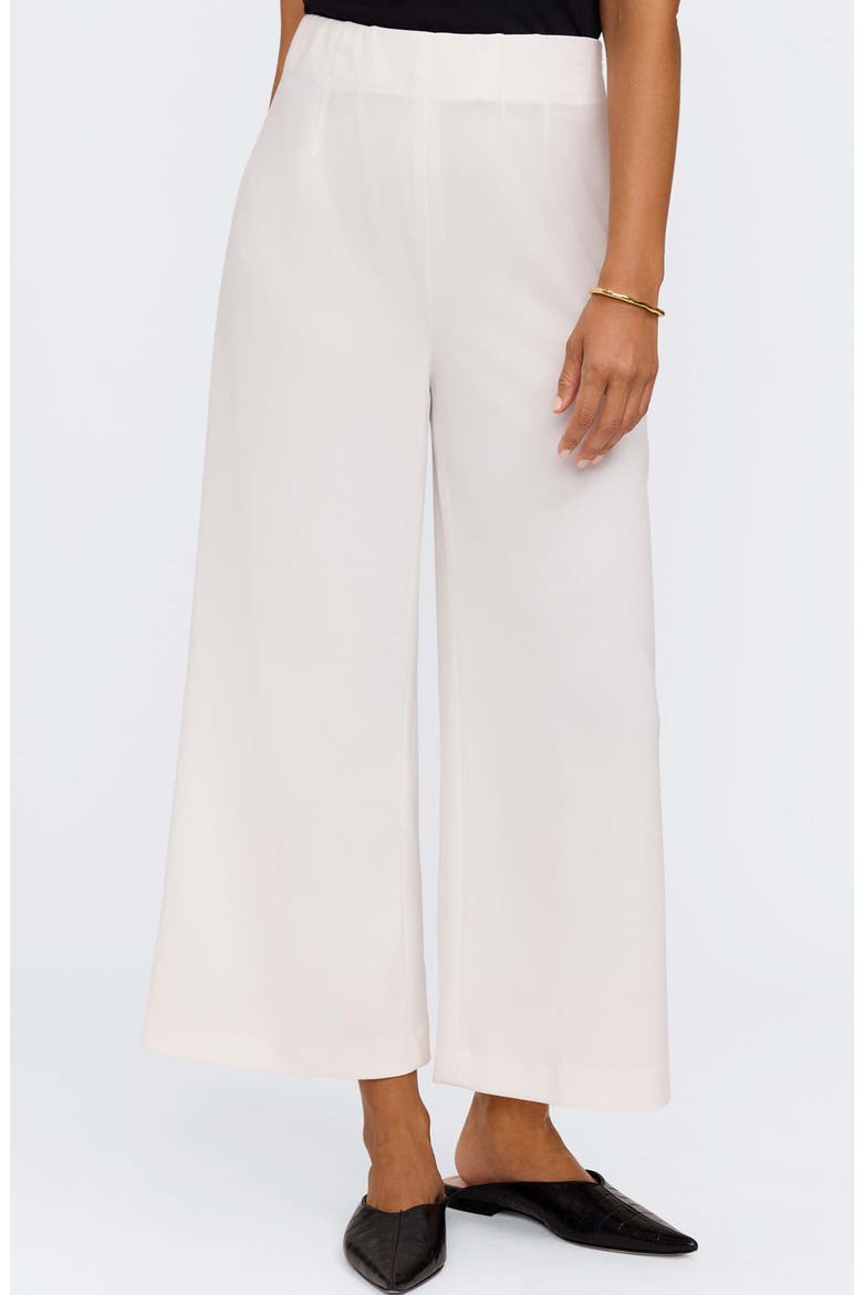 Arlette Wide Leg Crop Crepe Pants, Alternate, color, ECRU BEIGE
