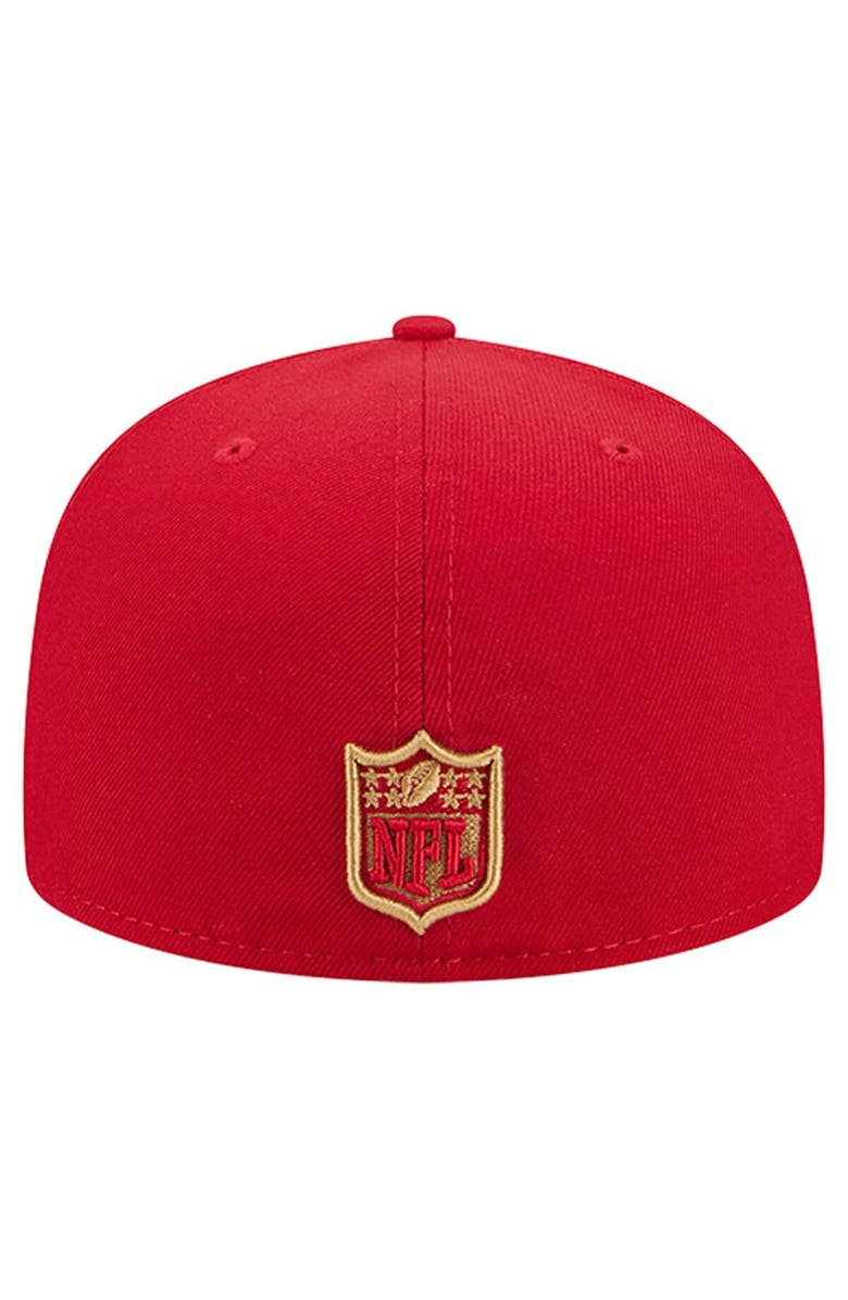 New Era Men
s New Era  Scarlet San Francisco 49ers Group Chat 59FIFTY Fitted Hat, Alternate, color, Scarlet