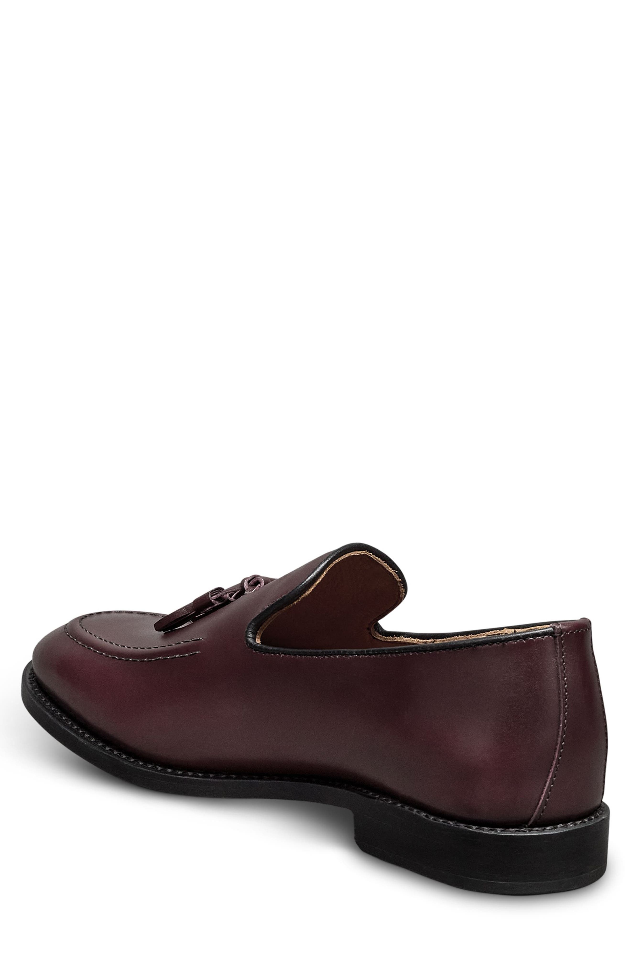 Rand Apron Toe Tassel Loafer, Alternate, color, BURGUNDY