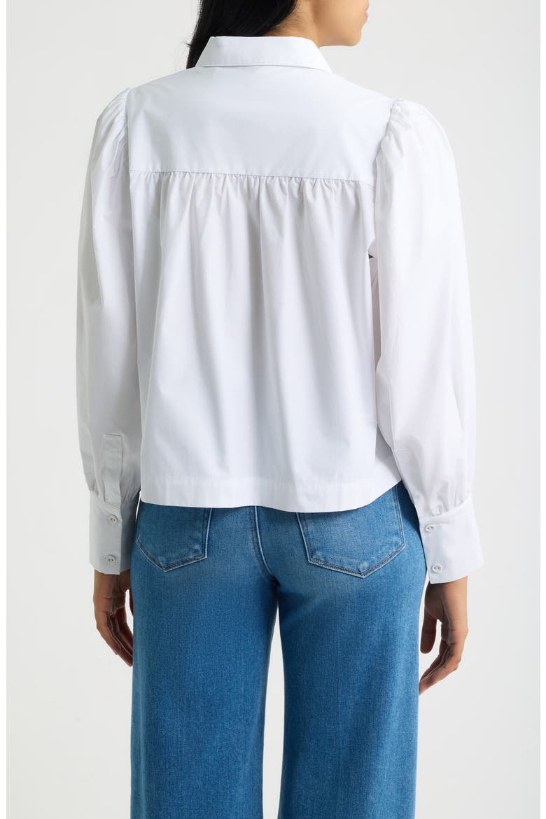 Puff Sleeve Shirt, Alternate, color, WHITE