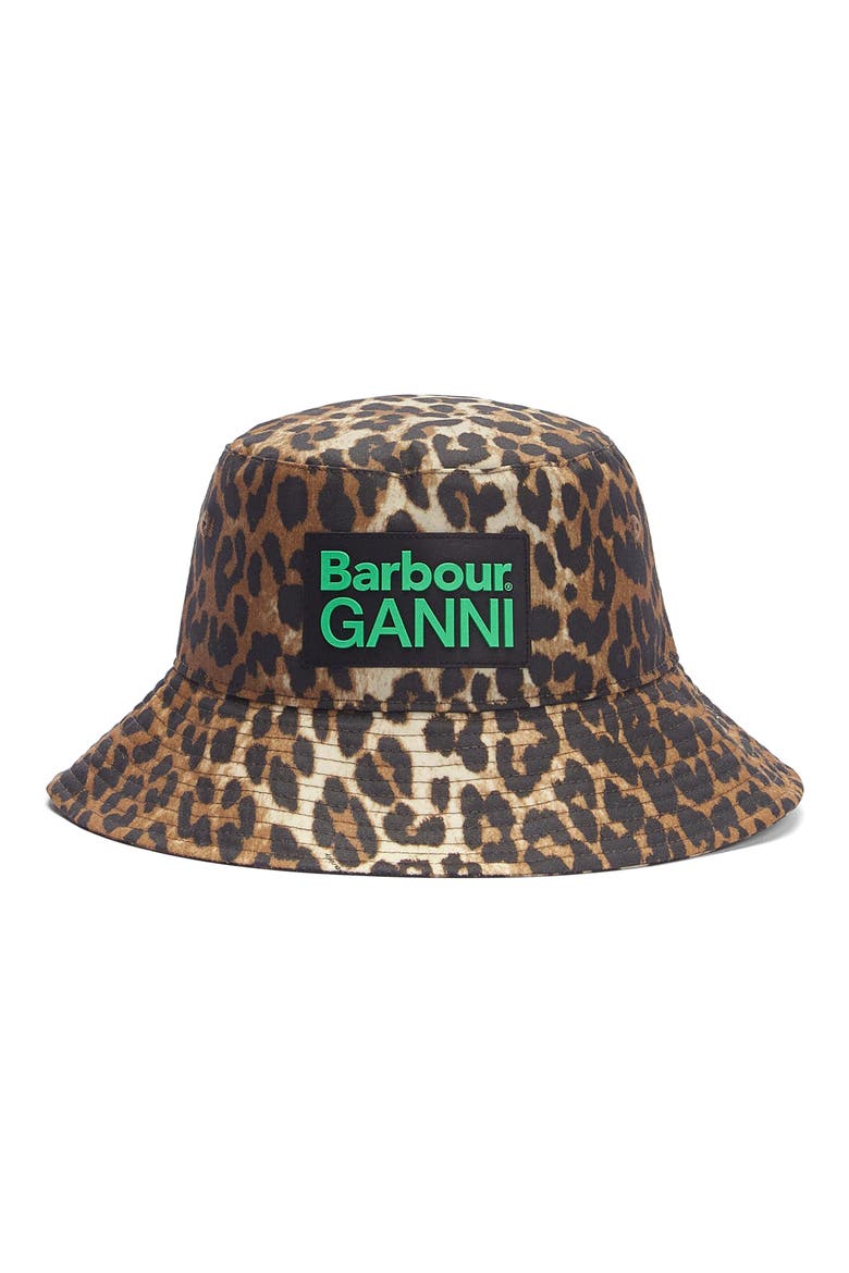 Waxed Cotton Bucket Hat, Alternate, color, LEOPARD PRINT