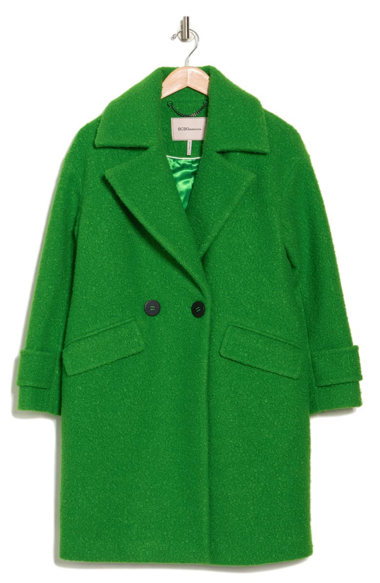 BCBGeneration Double Breasted Bouclé Coat, Alternate, color, 