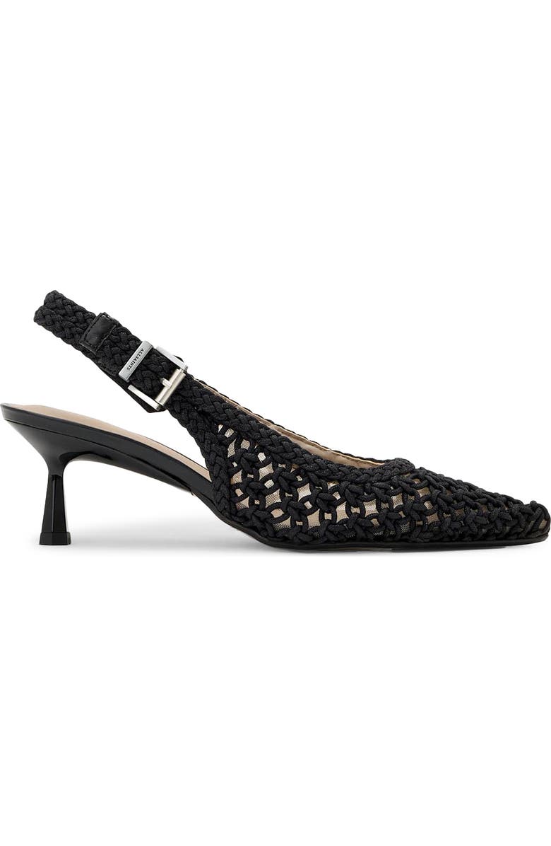 AllSaints Violet Slingback Kitten Heel Pump, Alternate, color, Black