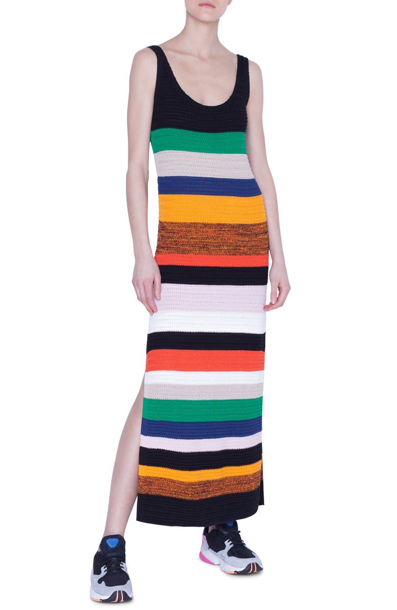 Akris punto Multicolor Stripe Tank Sweater Dress, Main, color, 