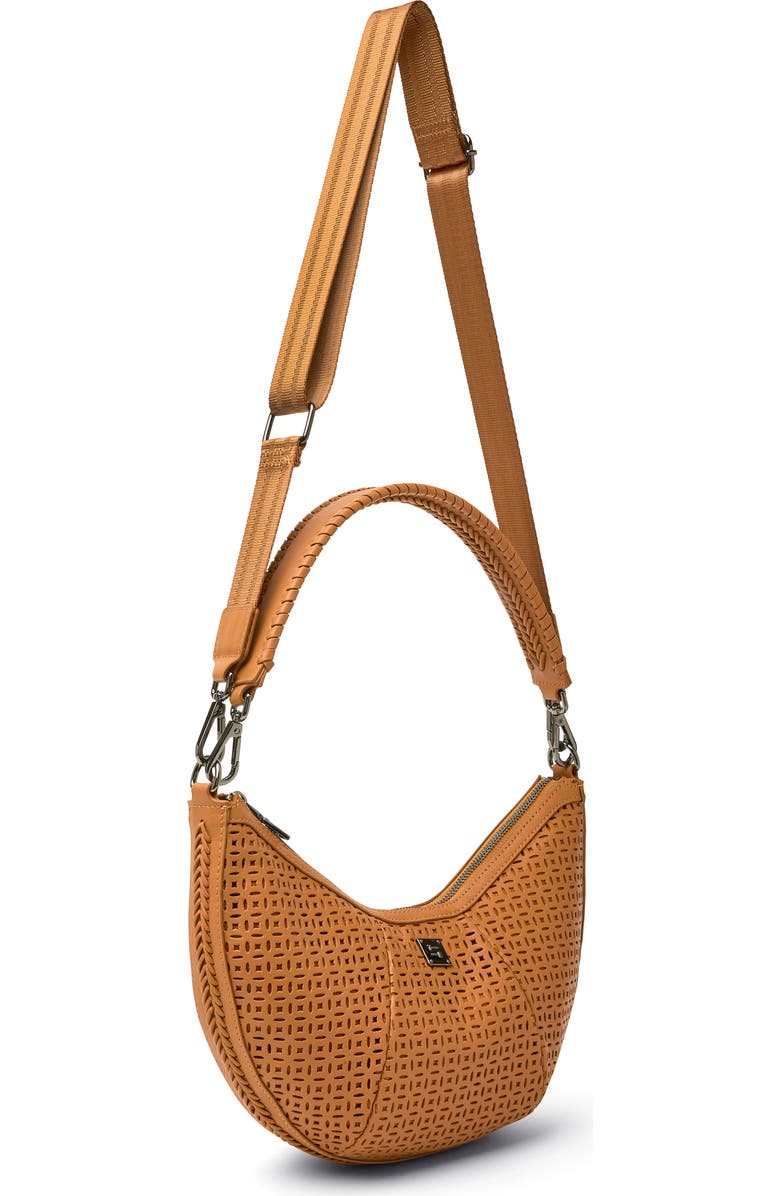THINK ROYLN Posh Leather Shoulder Bag, Alternate, color, Terracotta Perforated Leather