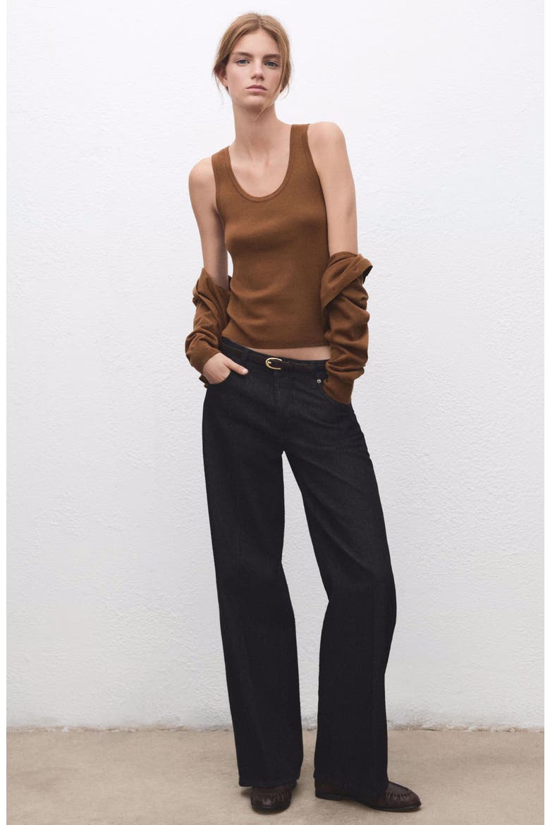 Wool & Cotton Sweater Tank, Alternate, color, TOBACCO BROWN