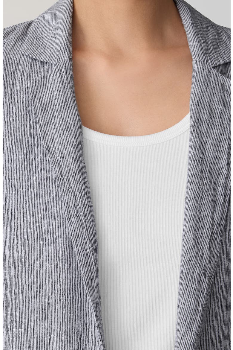Organic Linen Blazer, Alternate, color, INK