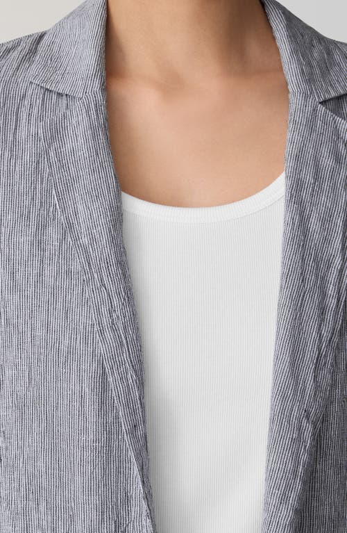 Eileen Fisher Notch Collar Linen Blazer