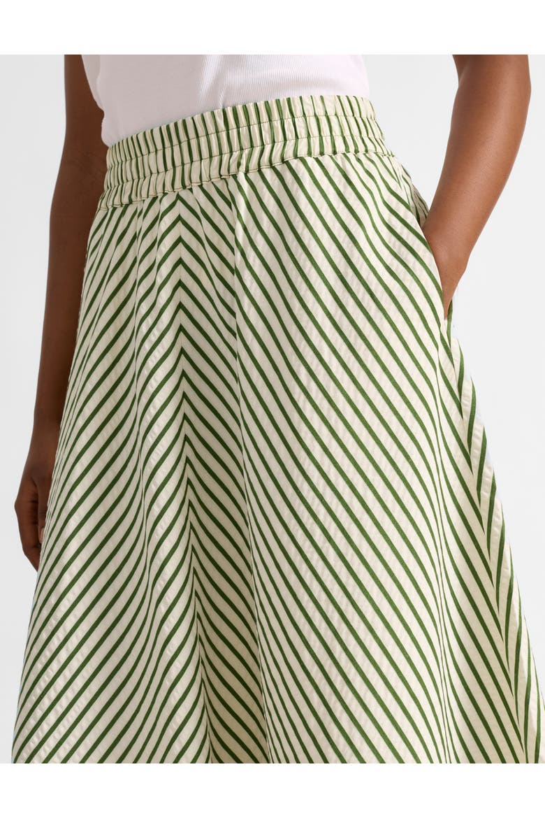 Full Stripe Midi Skirt, Alternate, color, Green