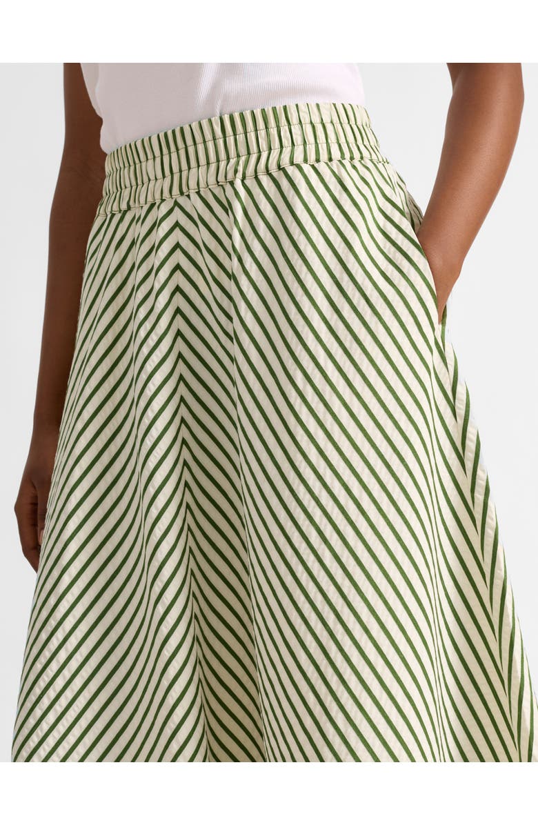 Albaray Full Stripe Midi Skirt, Alternate, color, Green