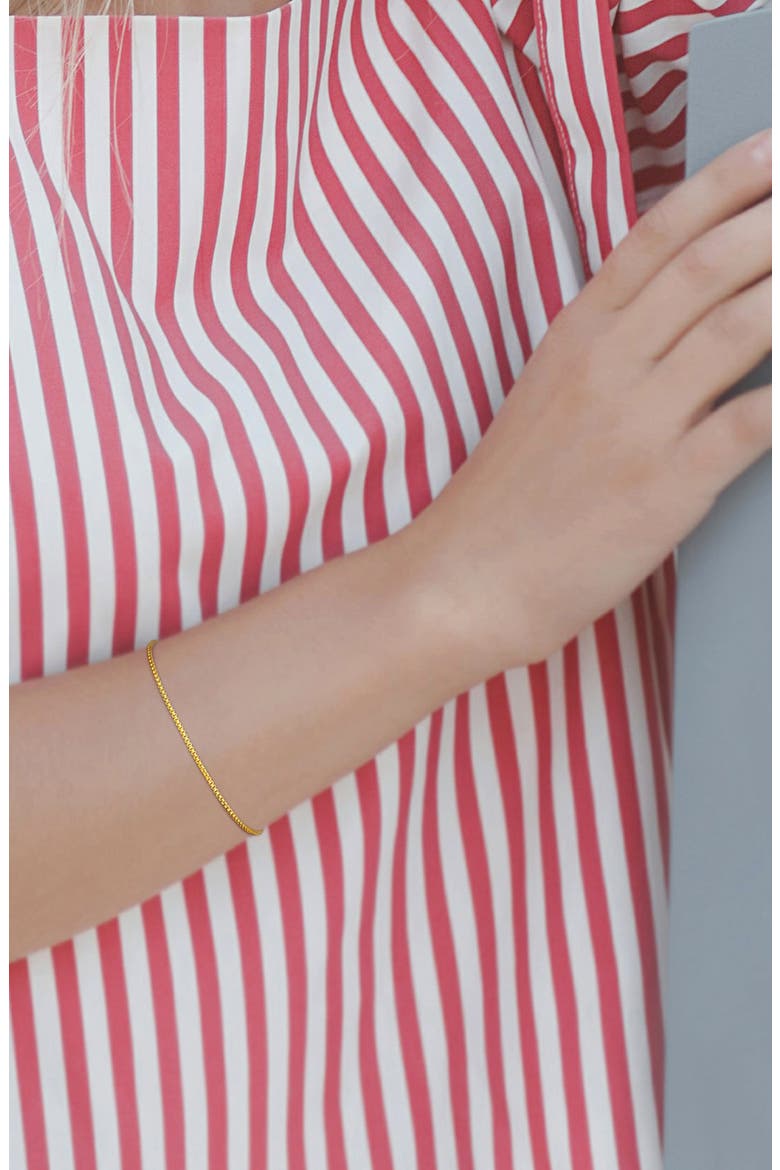 Round Box Link Bracelet, 1.60mm, Alternate, color, GOLD