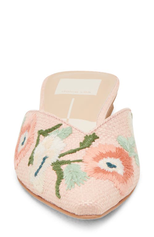 Dolce Vita Elm Mule In Pink Floral Raffia