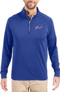 Cutter & Buck Men's Cutter & Buck Royal Buffalo Bills Adapt Eco Knit Quarter-Zip Pullover Jacket