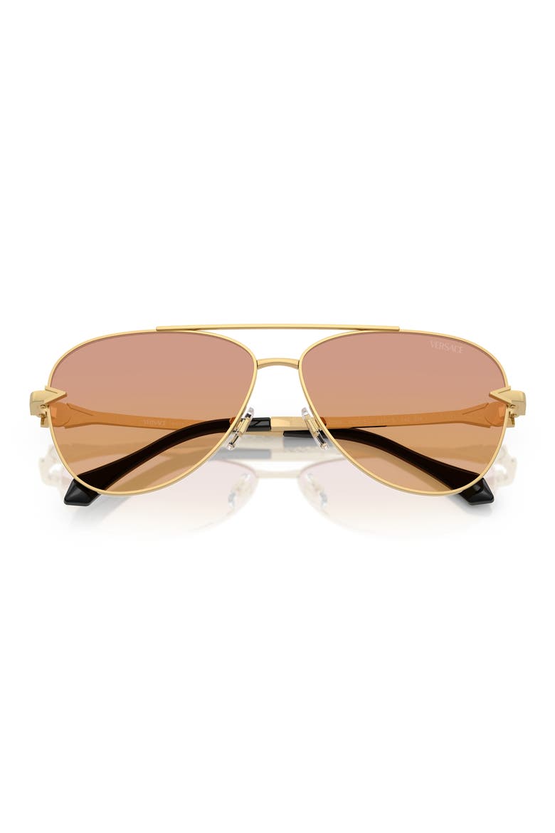 61mm Pilot Sunglasses, Alternate, color, 1002EL61 GOLD