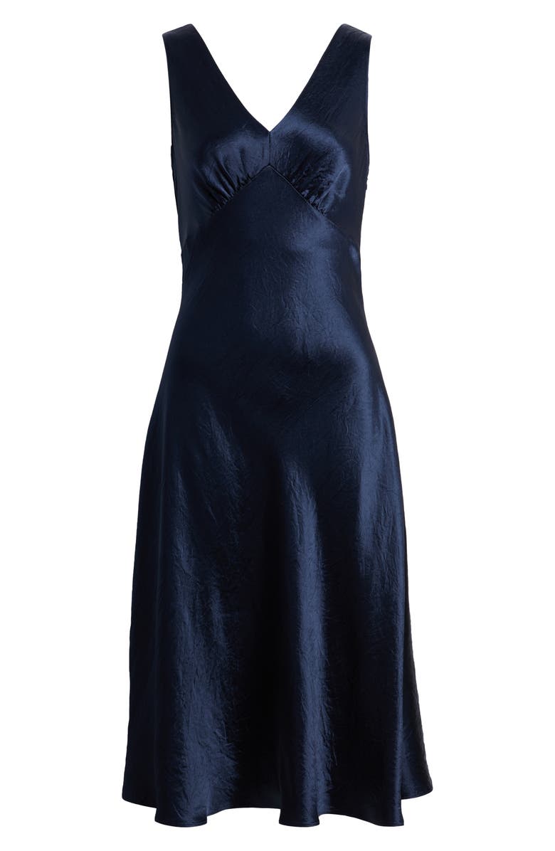 MARGARET O'LEARY Darya Hammered Satin Dress, Alternate, color, 