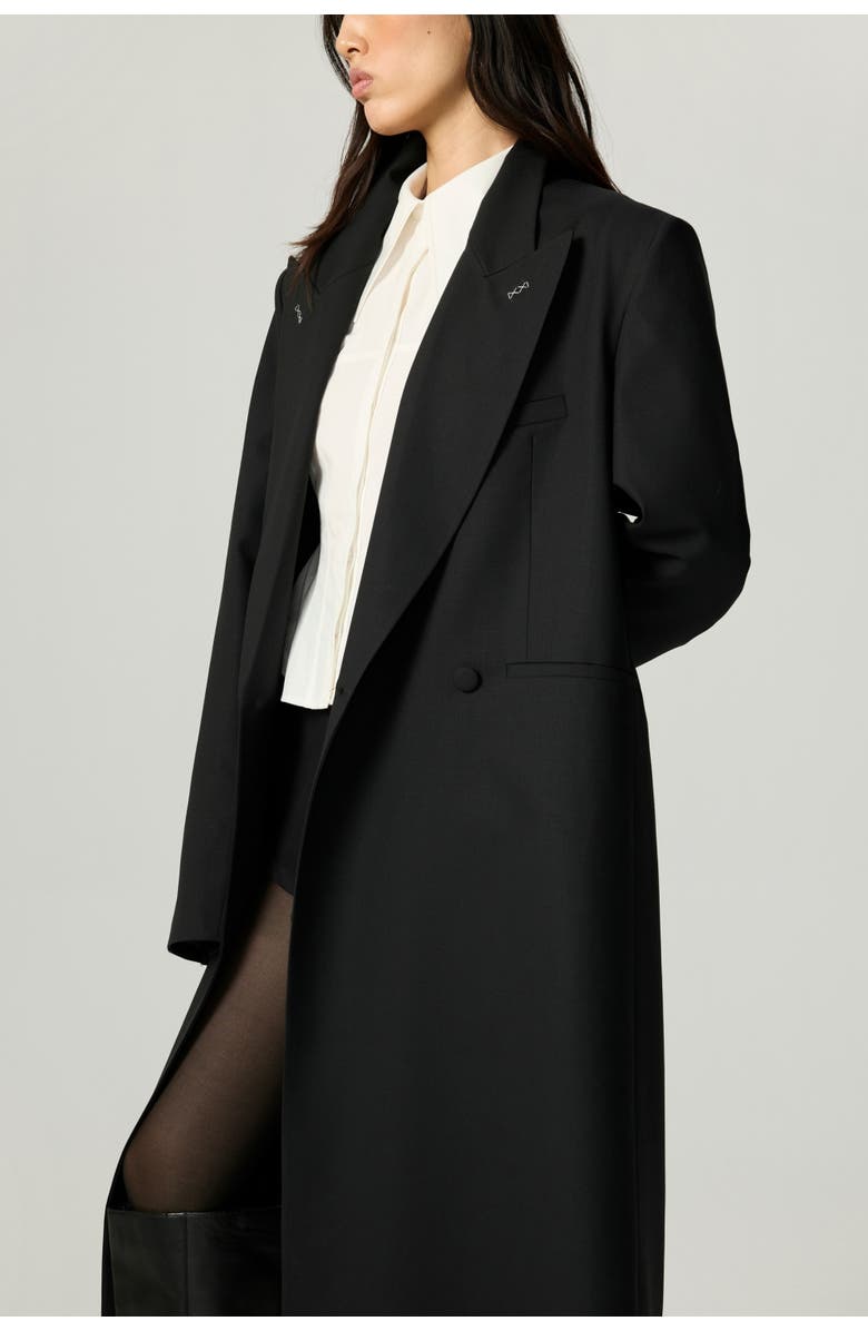 Nocturne Tailored Longline Coat, Alternate, color, Black