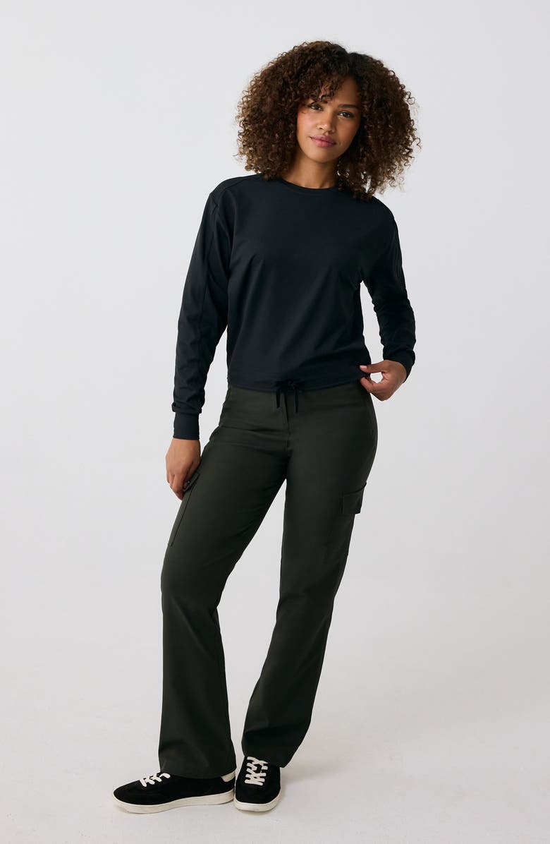 Lole OM Tech Long Sleeve Crewneck T-Shirt, Alternate, color, 