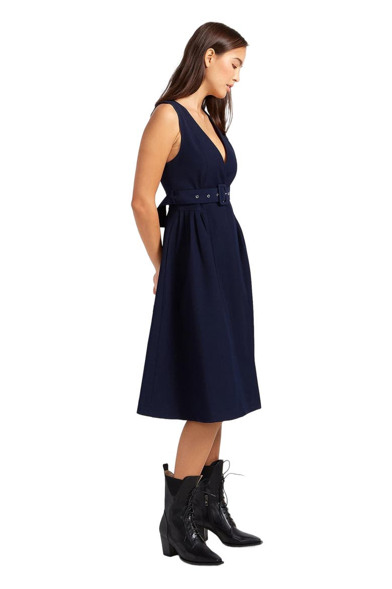 Miss Independence Midi Dress, Alternate, color, Navy