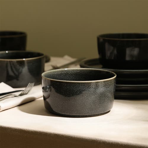 Stone Lain Eden Stoneware 24-piece Dinnerware Set In Gray