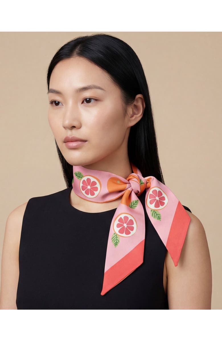 Centinelle California Pomelo Twilly Ribbon Scarf, Alternate, color, Orange