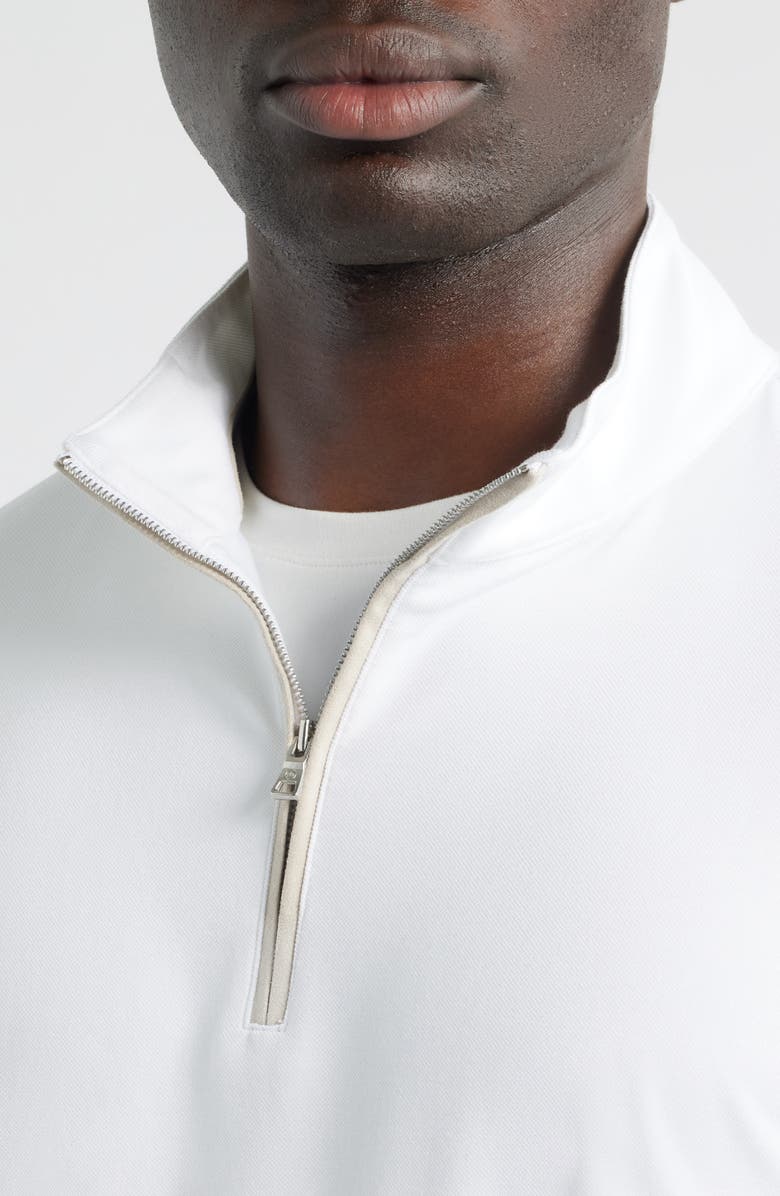 Peter Millar Crown Crafted Albatross Quarter Zip, Alternate, color, White