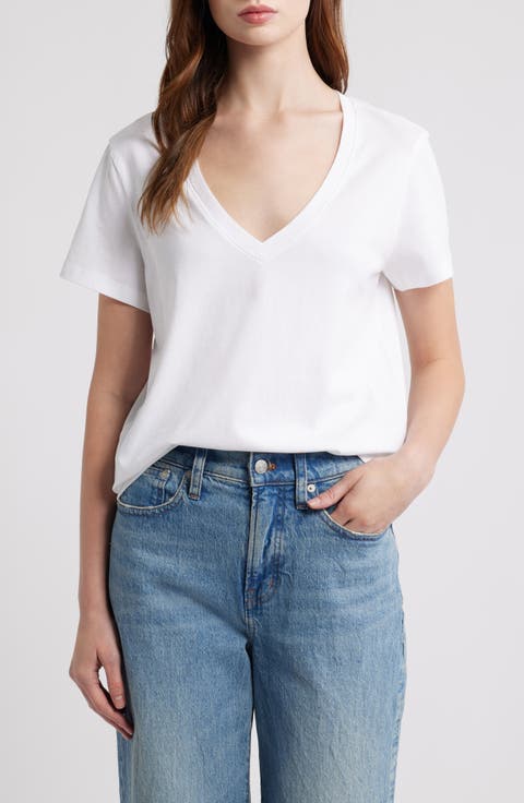 Perfect V-Neck Cotton T-Shirt