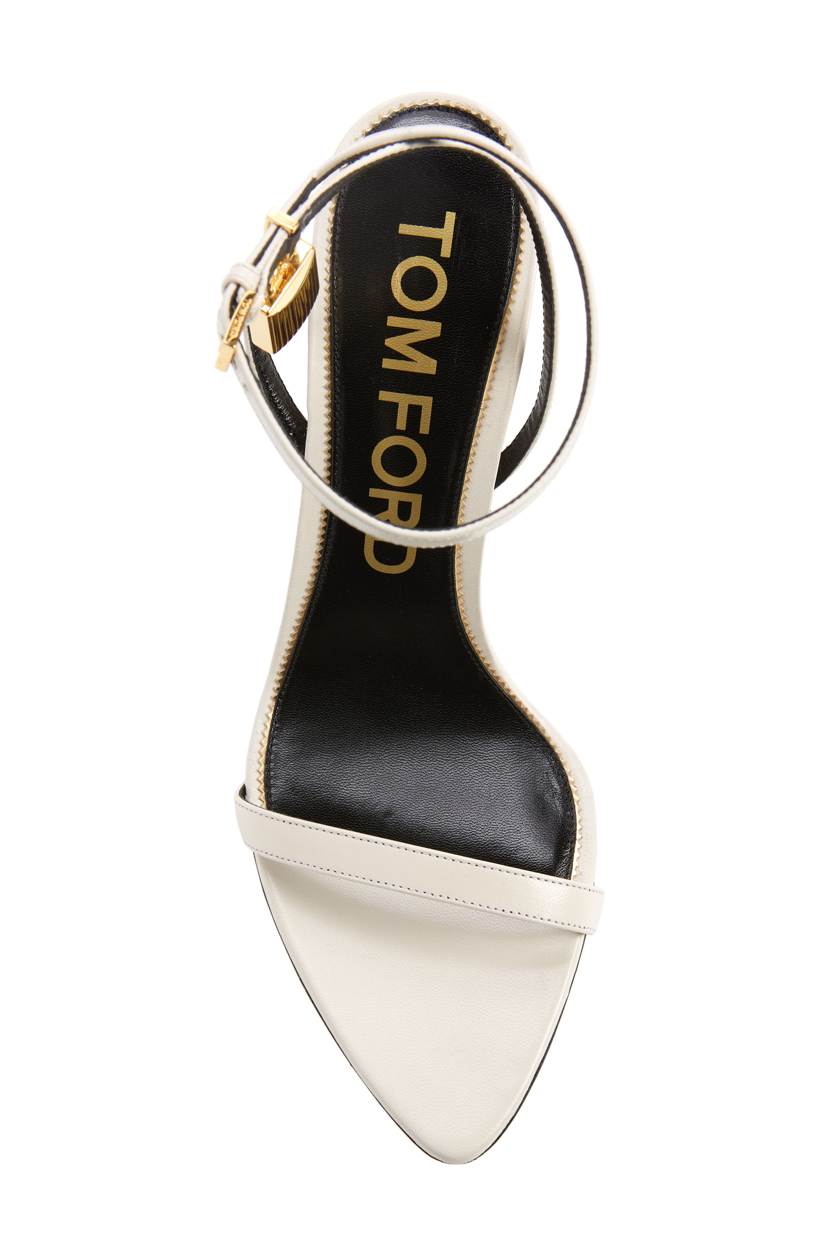 Padlock Naked Pointy Toe Sandal, Alternate, color, CHALK