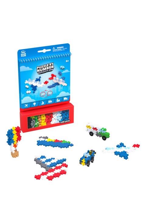 Transportation Puzzle by Number Activity Pad Playset