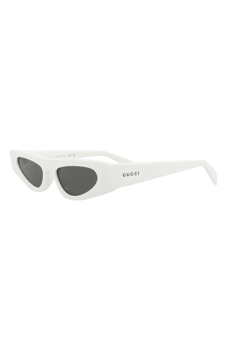 Gucci Novelty Sunglasses, Alternate, color, White White Grey
