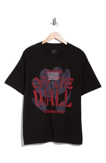 Vans Poppy Logo Graphic T-shirt In Black