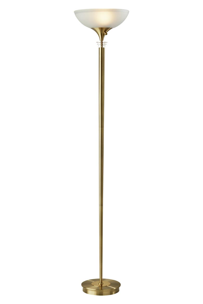 Metropolis Torchiere Floor Lamp, Main, color, ANTIQUE BRASS
