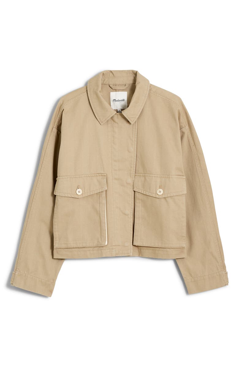 Madewell Crop Cargo Denim Jacket, Alternate, color, 