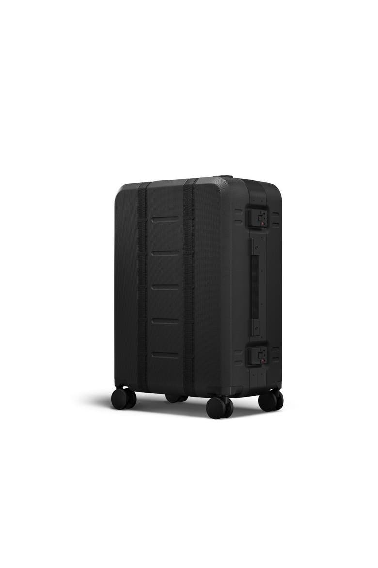 Ramverk Pro Hardside 25 Inch Checked Luggage Spinner with Buckle Closure, Main, color, Black Out