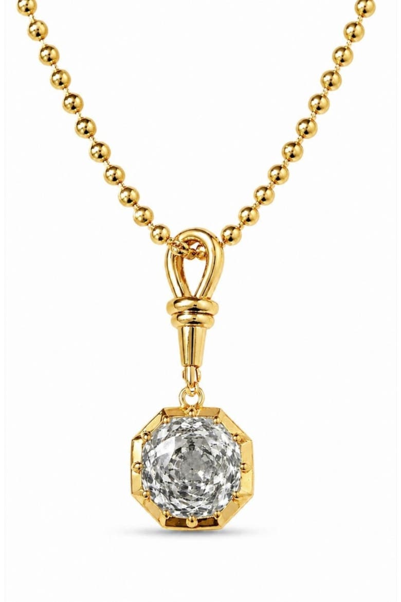 Foundry Georgian Rose Collet Necklace, Main, color, Gray Alexandrite