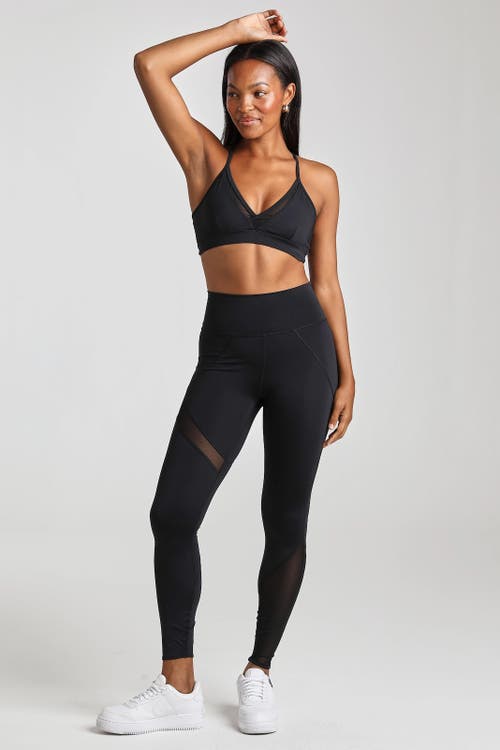 Losano Mesh Panel Legging In Black