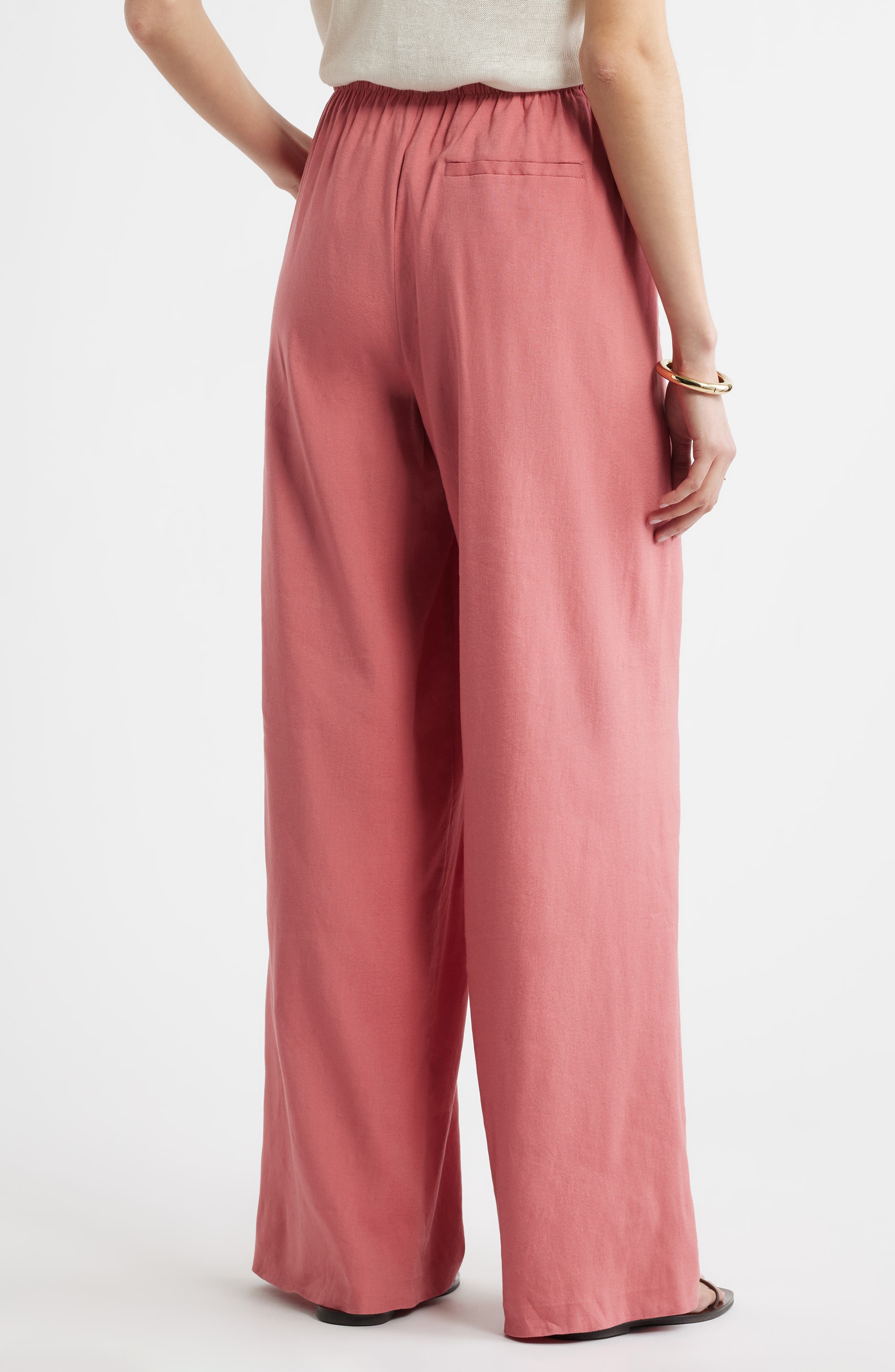 Linen Blend Drawstring Pants - image 4