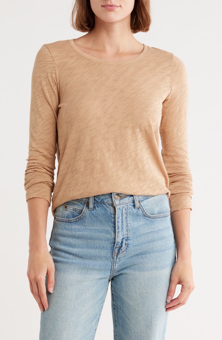 ATM Anthony Thomas Melillo Destroyed Wash Tee, Main, color, Camel