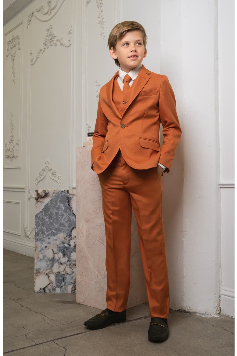 Kids' Osiris 5-Piece Slim Fit Suit, Alternate, color, Terracotta