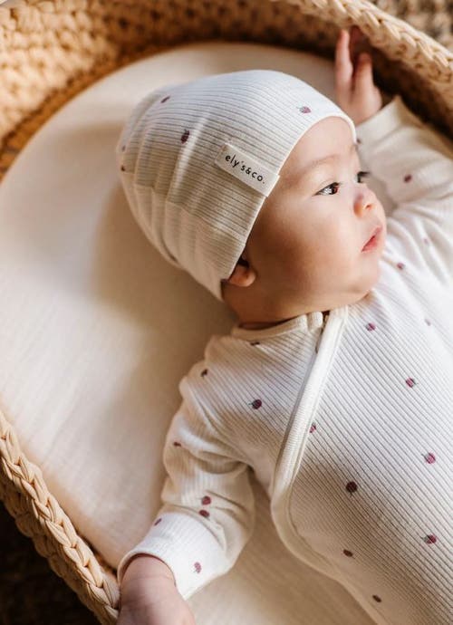 Ely's & Co. Baby Cotton Ribbed Beanie In Strawberry