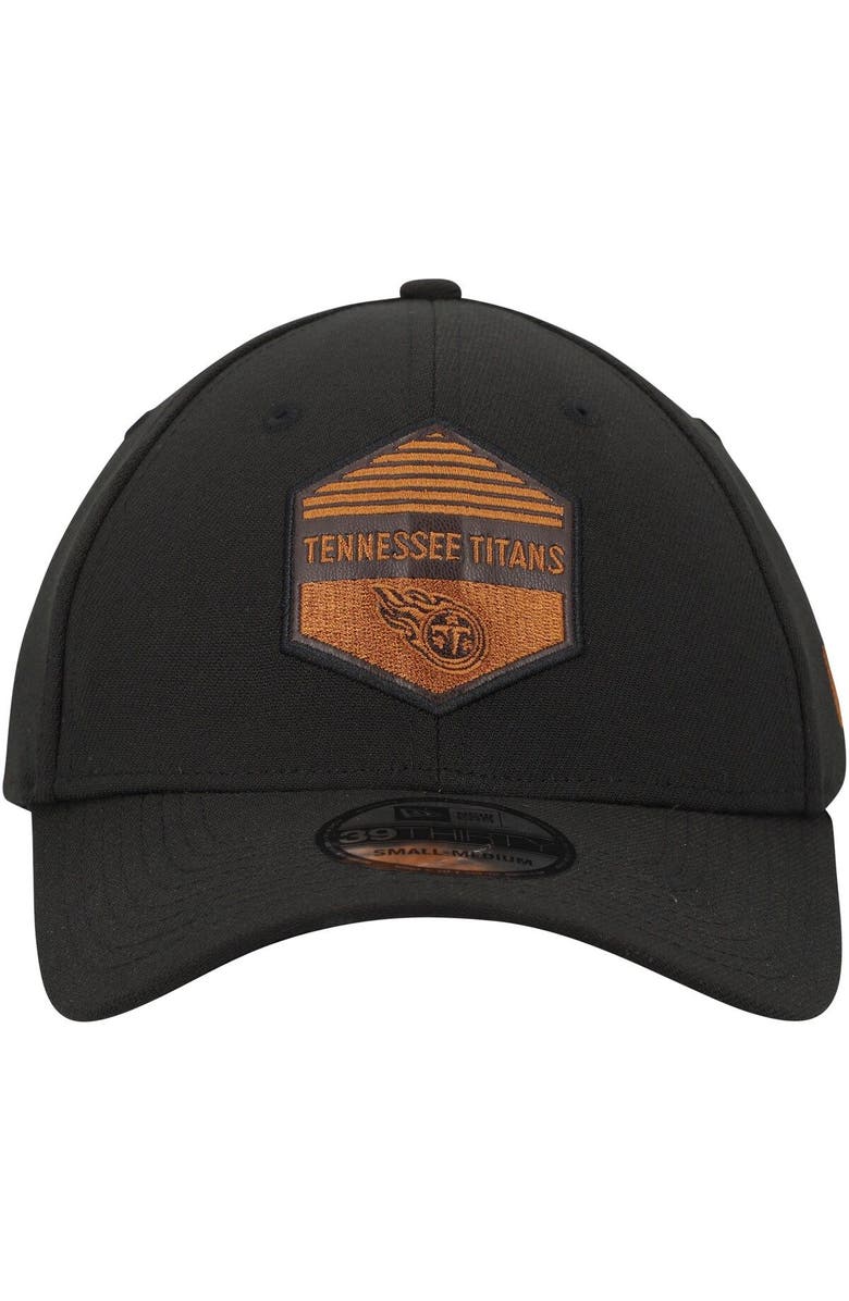 New Era Men's New Era Black Tennessee Titans Gulch 39THIRTY Flex Hat, Alternate, color,
