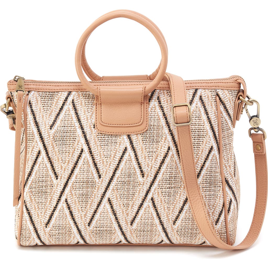 Hobo Medium Sheila Raffia Satchel In Cream Raffia