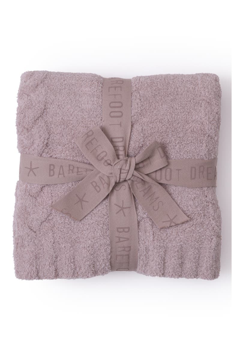 CozyChic® Cable Receiving Blanket, Main, color, HE DUSTY ROSE-DUSTY