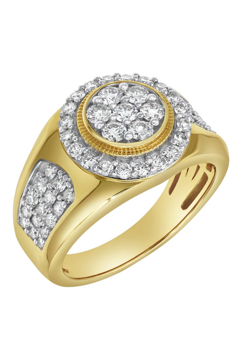 Heavyweight Diamond 14K Yellow Gold Diamond Men Statement Ring - 1.51ct., Alternate, color, 14K Yellow Gold