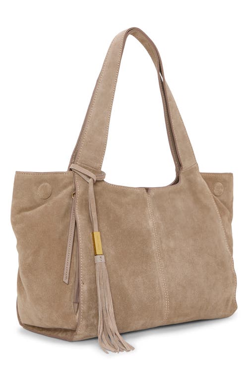 Vince Camuto Aleah Suede Tote In Brown